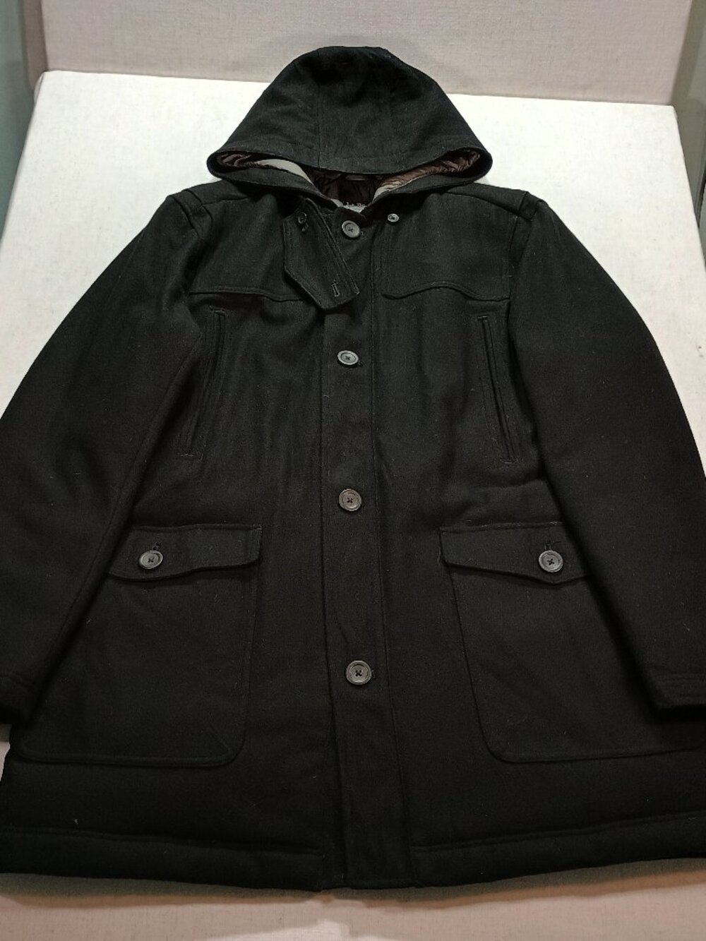 L.L.Bean Men's Black Wool Blend Down Insulated Winter Jacket XL